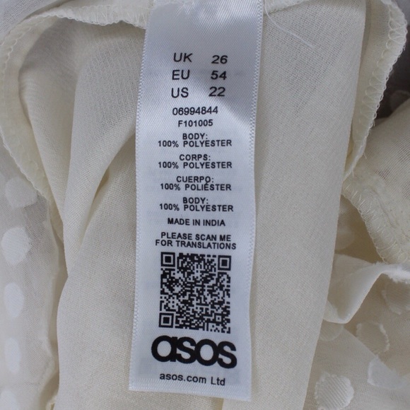 ASOS NWT Romantic Boho Long Sleeve Mixed Patterned Plus Top size 22 - Picture 8 of 8